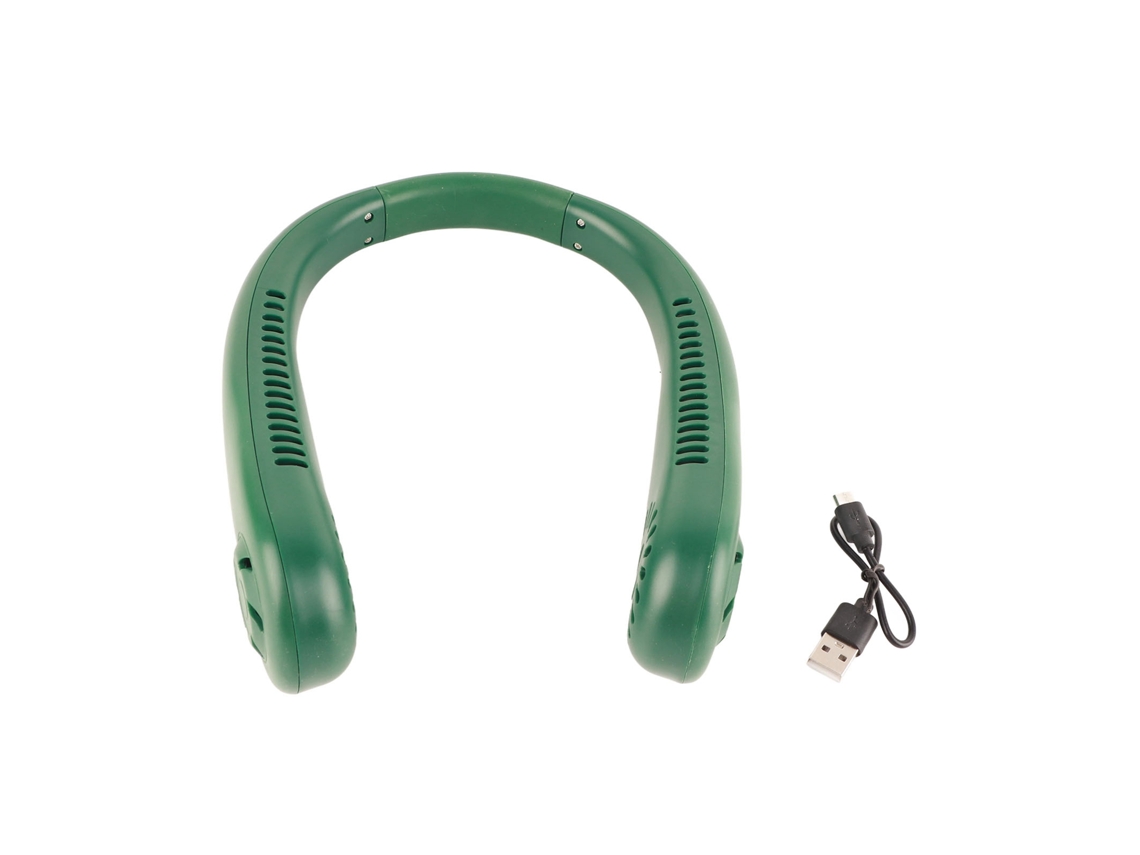 Ventilador de cuello USB portátil sin aspas, 3 velocidades