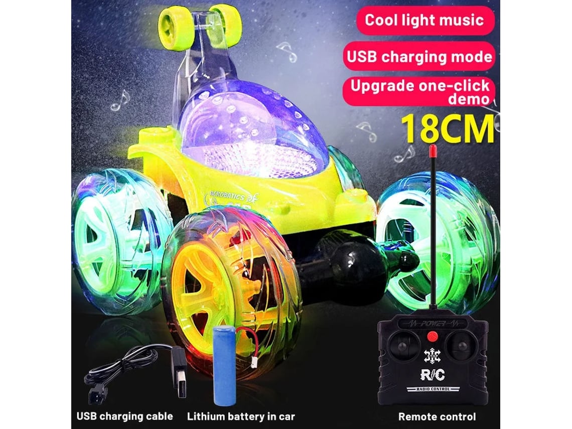 Camión volquete recargable de 18 cm con luces y música, amarillo, DIGITALLAB