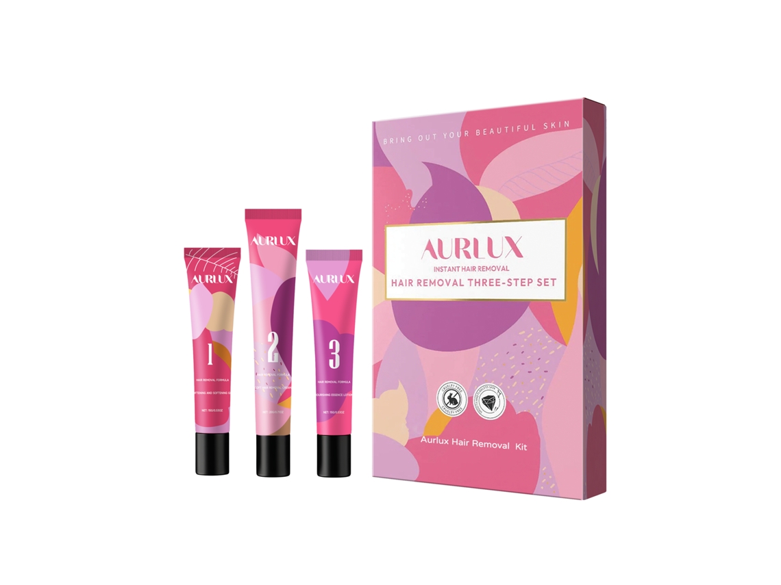 Kit de depilación en 3 pasos, fácil y rápido.