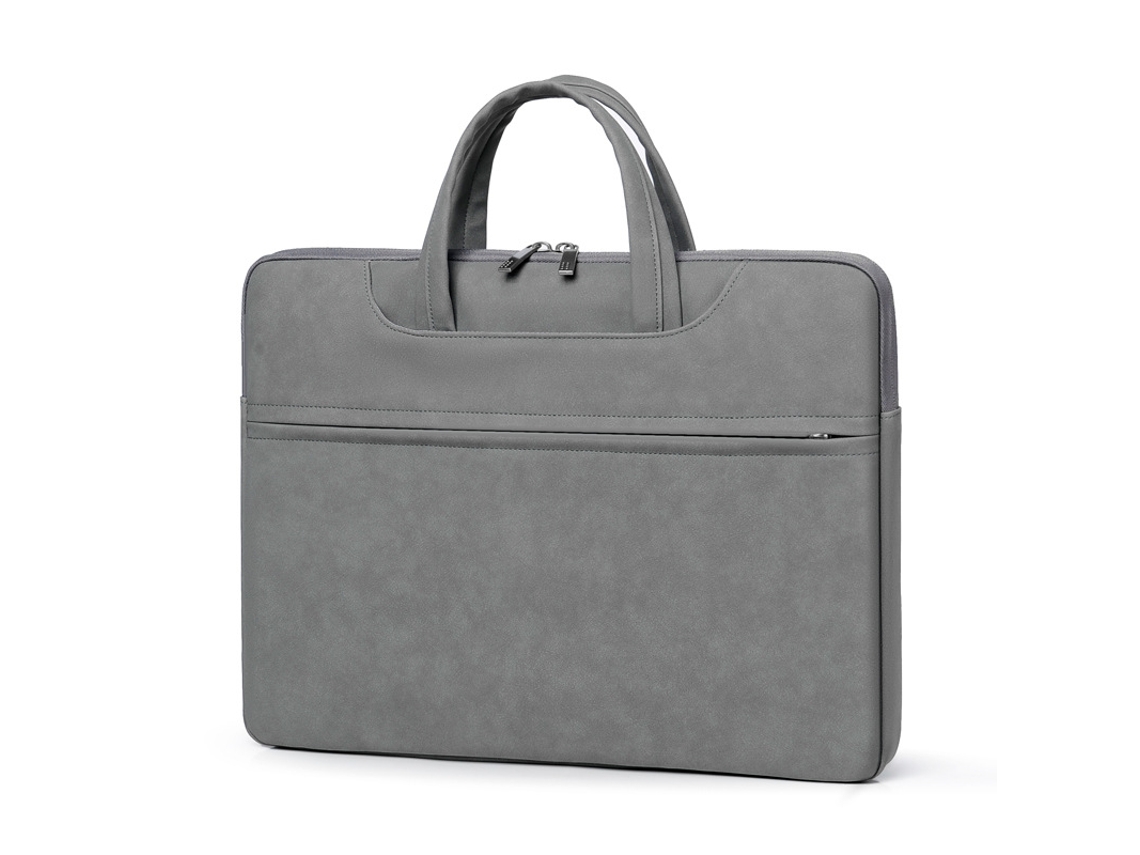 Bolso para portátil Yuysan, resistente al desgaste, de piel sintética, delgado, para mujer, color gris oscuro (13 pulgadas)