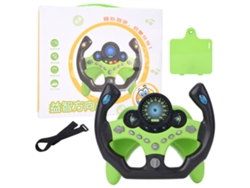 Volante De Simulação Com Som E Luz Brinquedo Educativo Infantil Inteligente Verde