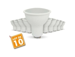 Juego De 10 Bombillas Led Gu10 De 7w, Luz Blanca Natural De 4000k.