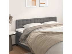 Cabeceros 2 Unidades De Cuero Sintético Gris 90x5x78/88cm