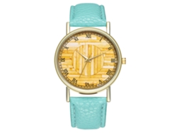 Reloj De Pulsera Analógico Con Esfera Redonda Y Movimiento De Cuarzo - Moderno Y Elegante (menta)