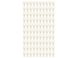 100 Clips De Carpeta Estilo Corazón Forma De Cola Larga Metal Hueco Mini Divertidos Para Documentos Boletos Oro