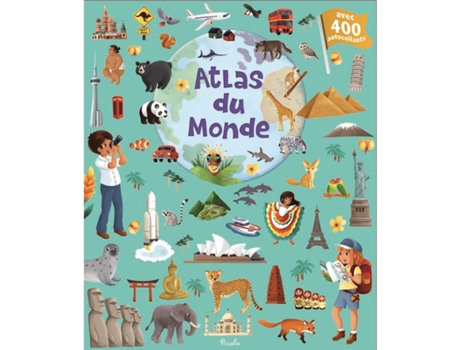 399 Stickers Atlas Of The World PICCOLIA (3 años)