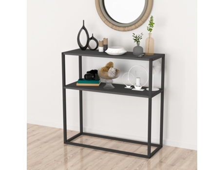 Consola EN.CASA (Gris - Aglomerado Acero - 90 x 90 x 34 cm)