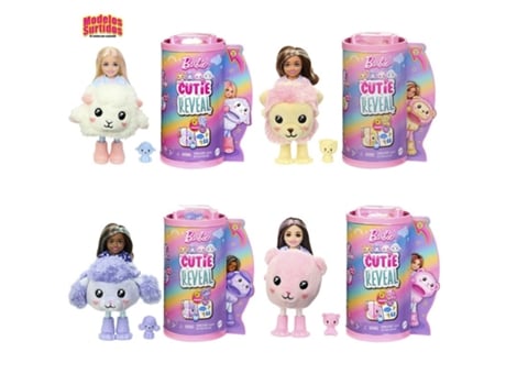 BARBIE Chelsea Cutie Reveal Camisetas Cozy Muñeca Surtida (3 años)