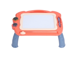 Rebe - Quadro Mágico Reutilizável para Desenho com Interruptor Colorido e Pés para Crianças a partir de 3 Anos - Laranja Vibrante