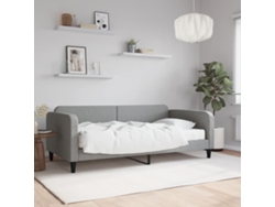 Sofá Cama Con Colchón Tela Gris Claro 100x200 Cm