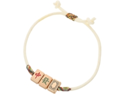 Pulseira Chinesa Artesanal Com Fios Dourados Trançados, Unissex, Feng Shui Para O Pulso.