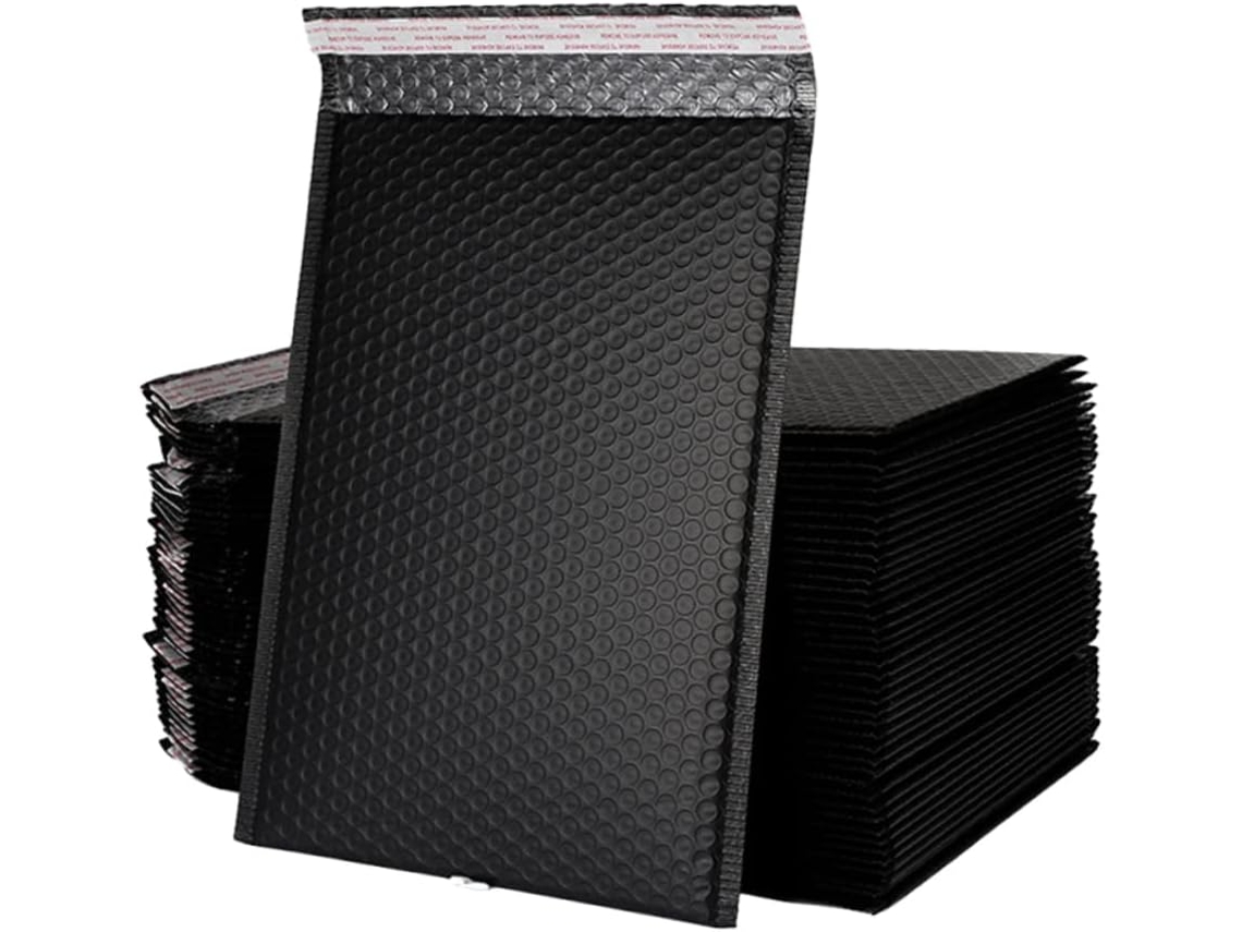 Juego De 50 Piezas De Plástico De Burbujas Negro, Ligero, Impermeable Y Resistente A Desgarros, Protección A Prueba De Golpes.
