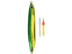 Danu26-ancla Artificial De Metal Para Pesca En El Mar Con Cuchara Luminosa Rápida Sinking Accesorios De Pesca Verde Oro