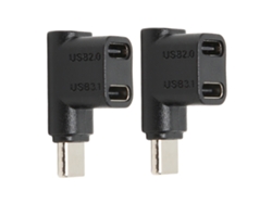 2pcs Adaptador Usb C 3.1 90 Graus 1 Para 2 Macho Para Fêmea 10gbps 100w Conector Ângulo Reto