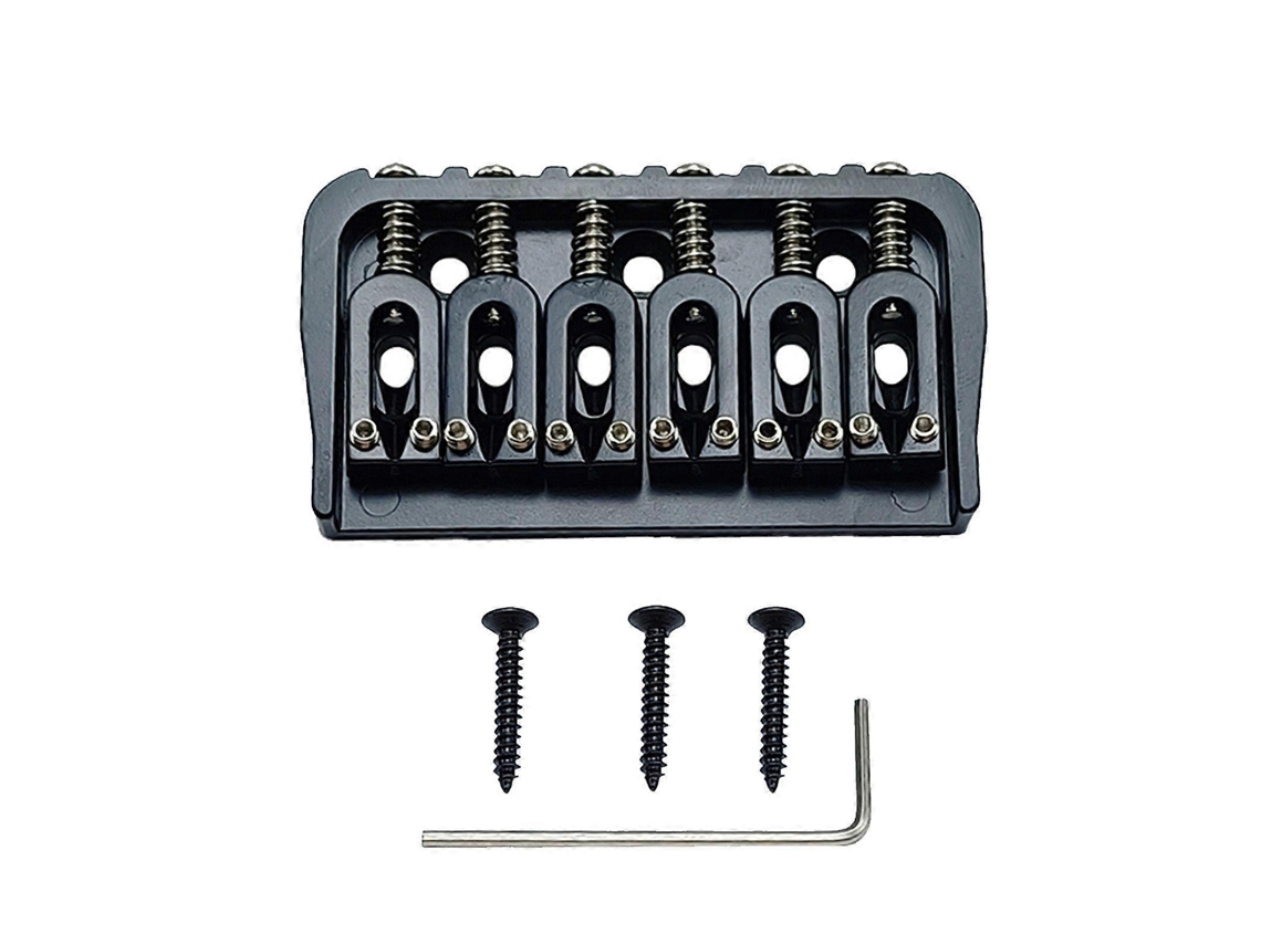 Puente fijo de metal para guitarra eléctrica de 6 cuerdas, 6 soportes, 125''