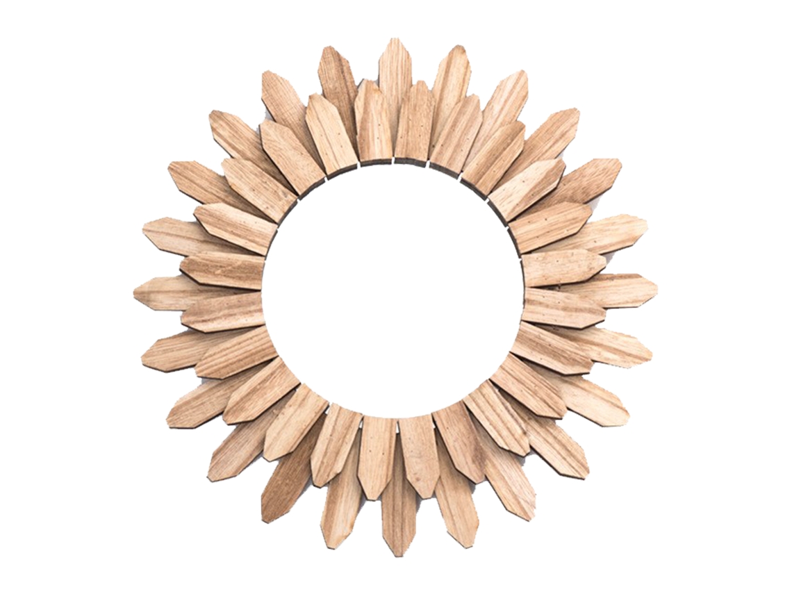 Espejo decorativo de madera maciza para entrada.