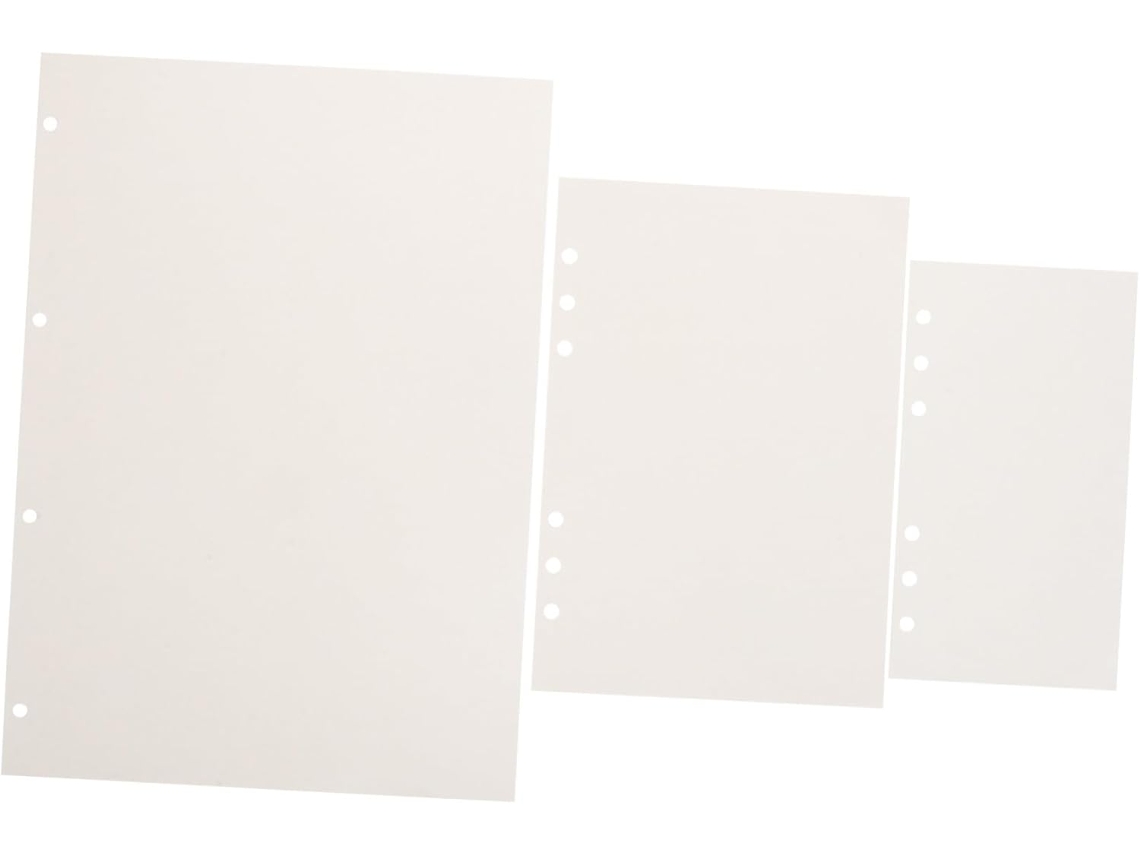 Recambios De Papel Blanco Para Carpetas De Anillas, Hojas Sueltas Para Agendas Y Blocs De Notas.