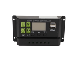 Controlador De Carga Solar Pwm De 30 A Con Pantalla Lcd Y Autoprotección Para Baterías De 12 V/24 V/48 V.