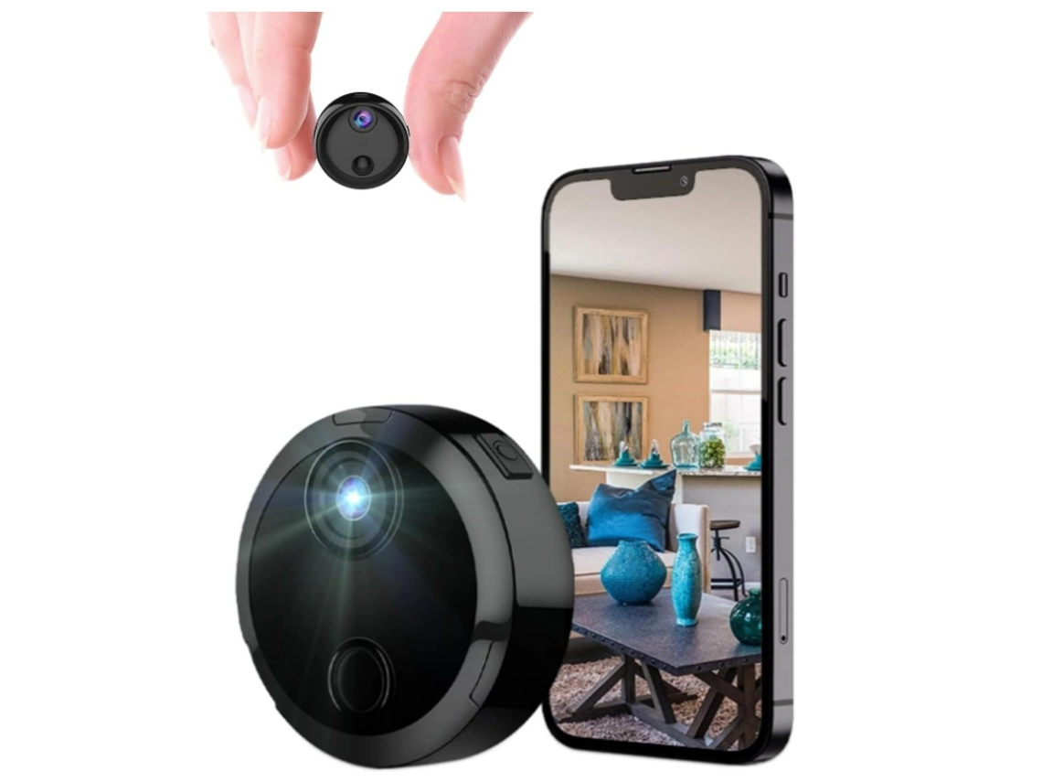 Cámara espía Cámara oculta 1080P WiFi Mini Nanny Cam Baby Monitor Cámara de vigilancia para seguridad de la oficina en el hogar noche detección de IKIKSO