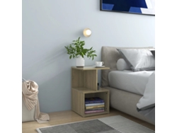 Mesa de Cabeceira LOVELY HOME Mesinha 35X35X55 Cm Contraplacado Carvalho Sonoma