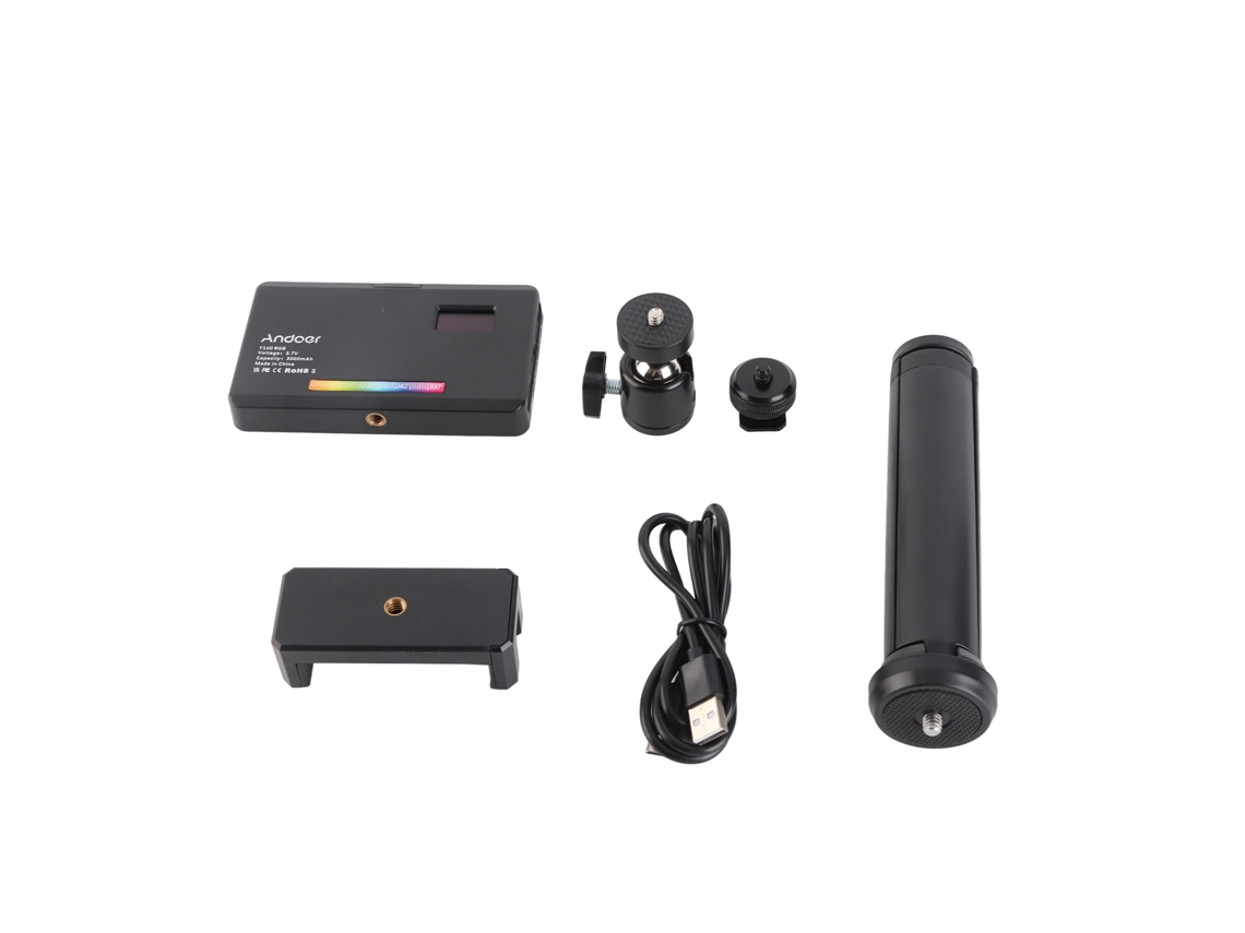 2026-luz Led Rgb Ajustable, Luz De Video Portátil, Mini Lámpara De Fotografía Para Cámara Dslr