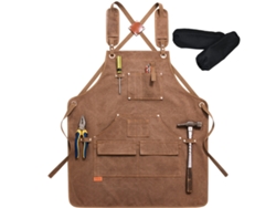 Delantales De Cocina De Lona De Algodón Resistentes Con Grandes Bolsillos, Ajustables, Para Hombre Y Mujer, Talla M A Xxl, 2 Unidades