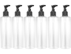Nuobesty Frascos Dispensadores Recarregáveis De 250ml Em Plástico Pet, De 6 Para Sabonete