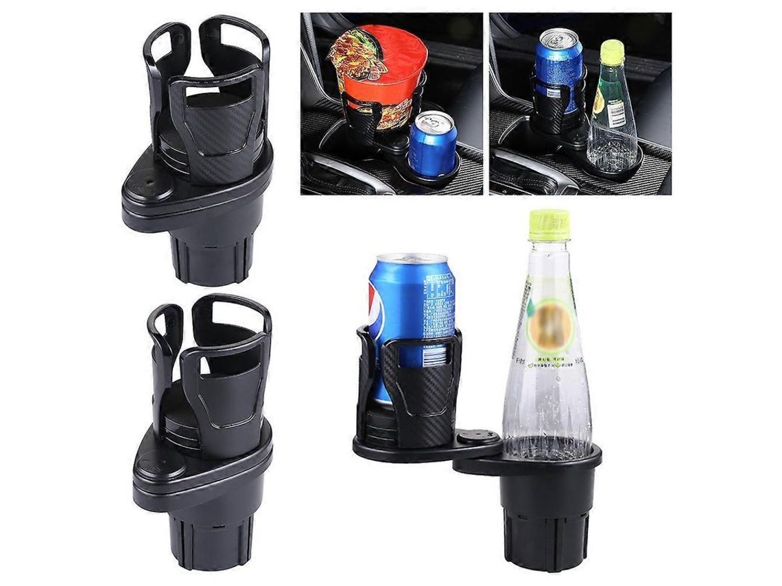 Porta Vasos Para Coche Expandible 2 En 1 Base Giratoria 360 Grados Para Camiones Suv Automóviles Negro Negro B