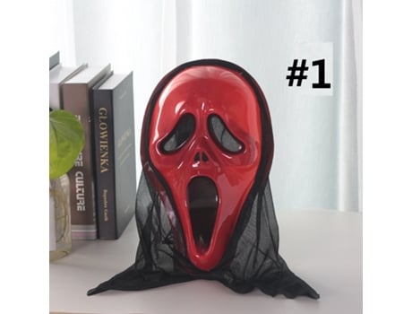 Máscara de terror de Halloween, disfraz de fiesta, esqueleto gritando, Cosplay, vampiro, bruja, esqueleto, máscaras de Cosplay HHZ