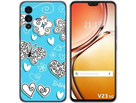 Carcasa para Vivo V23 5G TUMUNDOSMARTPHONE Dibujos Mariposas Multicolor