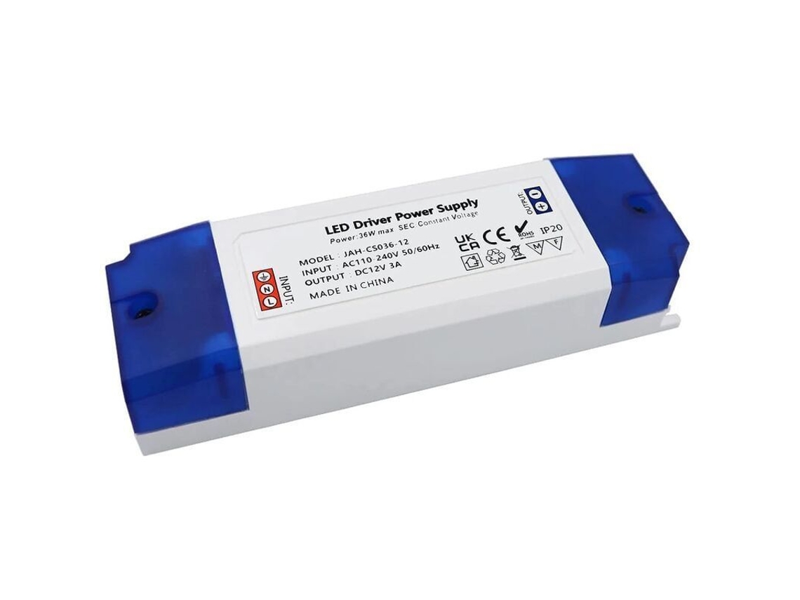 Transformador Led De 12 V, 230 V A 12 V, Transformador Controlador Led De 0-36 W, Fuente De Alimentación De Voltaje Constante Para Iluminación De Gabinetes