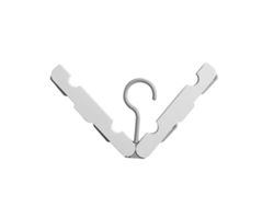 Percha plegable antiadherente con pinzas