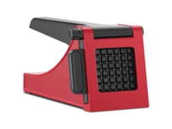 Cortador De Patatas Manual - Rojo Y Negro, Diseño Robusto, Para Cortar Patatas Fritas Y Frutos Secos