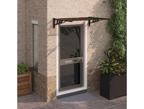 MAISON EXCLUSIVE Marquesina de puerta policarbonato negro 122x90 cm