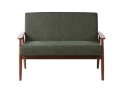 Sofá De 2 Lugares Beliani Esrum De Tecido Verde 111x72x79