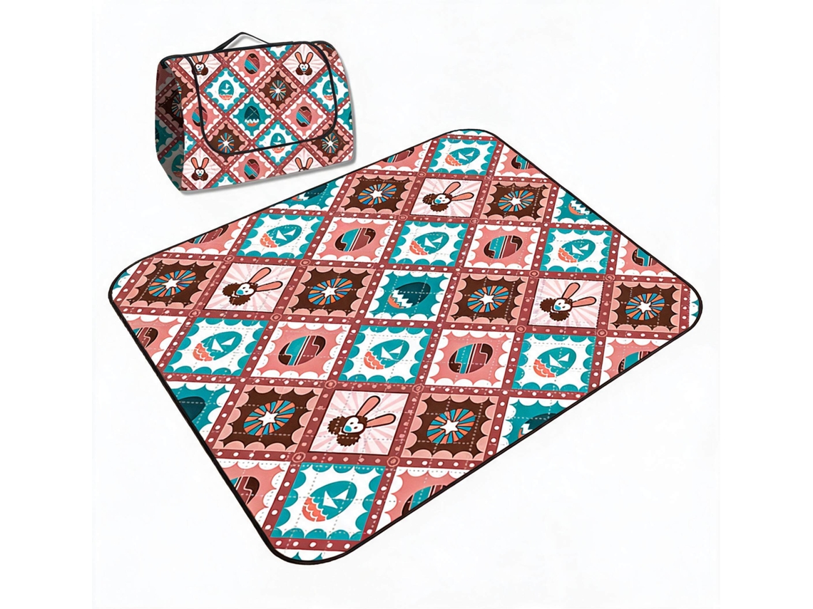 Manta De Picnic De 200 X 200 Cm, Impermeable, Resistente A La Arena, Portátil Y Lavable. Digitallab