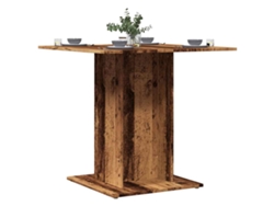 Mesa de comedor | Mesa de comedor de 80x80x75 cm, derivados de madera, madera antigua