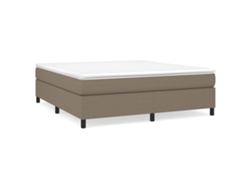 Maison Exclusive - Cama Box Spring Con Colchón Tela Gris Taupe 180x200 Cm