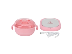 Calefactor De Cera Eléctrico De 400ml Para Depilación Con Calentamiento Rápido Y Olla De Silicona Color Rosa