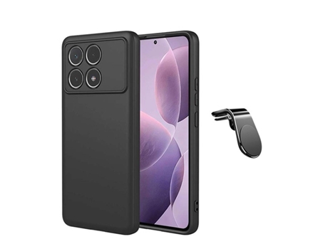 Funda Safe Driving Carro para Xiaomi Xiaomi Poco F6 Pro PHONECARE Silicona Líquida Negro
