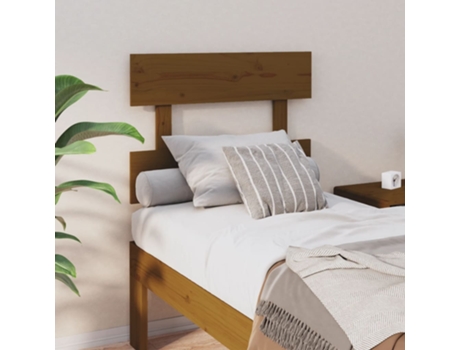 MAISON EXCLUSIVE - Cabecero de cama madera maciza de pino marrón miel 93,5x3x81 cm
