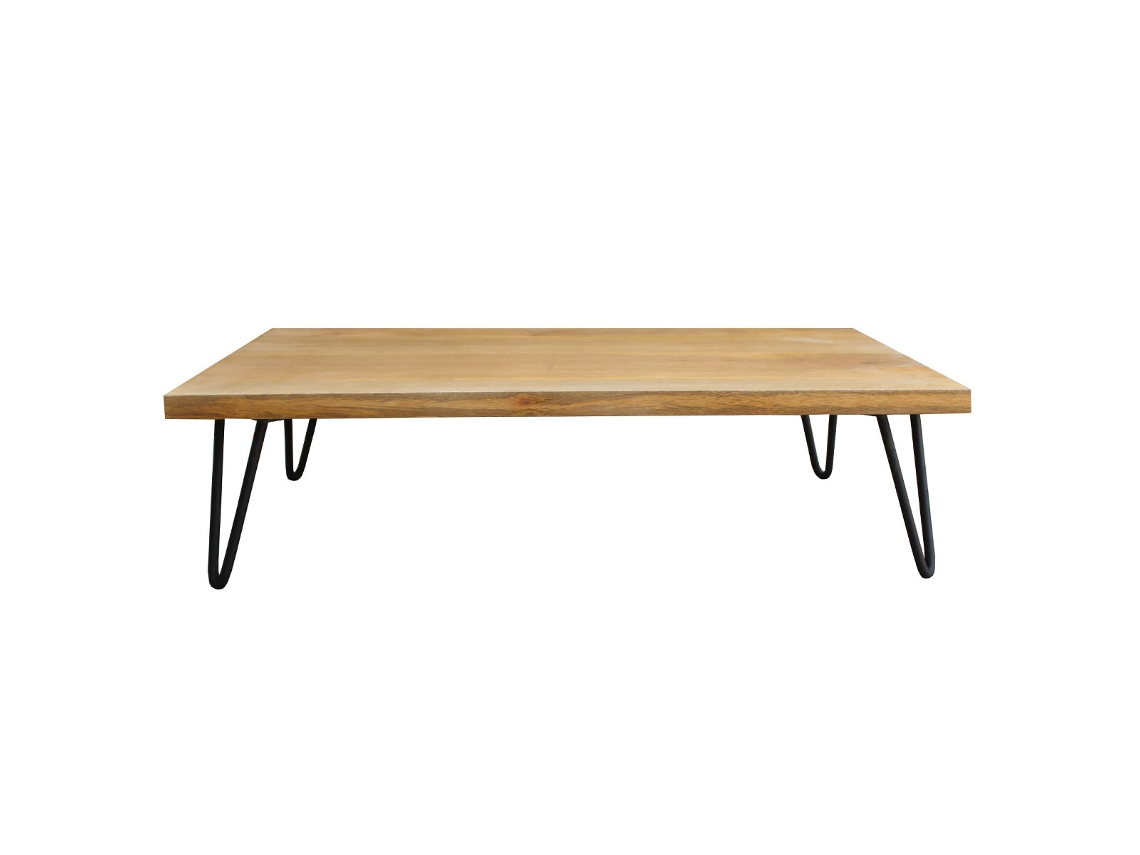Mesa de Centro Mango Patas Horquilla Metal Vibes MILIBOO