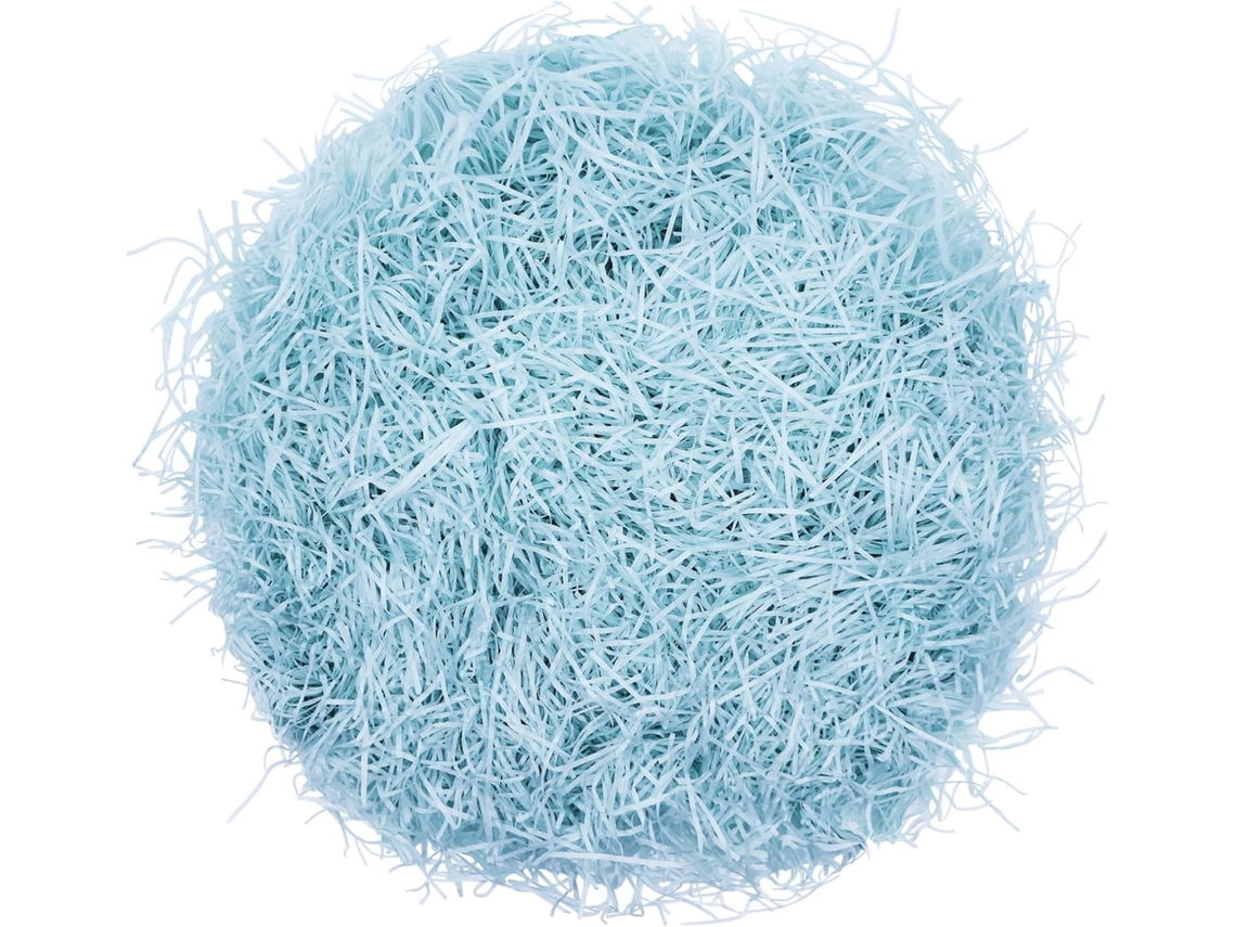 100 G De Papel De Rafia Azul Claro Para Rellenar Cestas/cajas De Regalo Y Decorar.