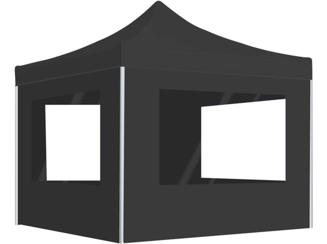 vidaXL Carpa plegable profesional con paredes aluminio gris 2x2 m