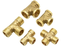 Adaptador Conector En T Roscado De Cobre Y Metal 1/2" Latón