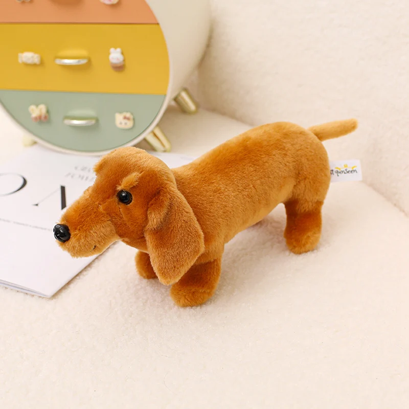 (naranja, 25 Cm) Lindo Peluche De Perro Salchicha De Dibujos Animados