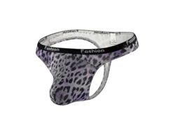 Tangas De Hombre Con Estampado De Leopardo Y Espalda En T.