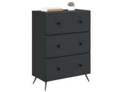 Maison Exclusive - Cajonera Negro 66 X 34,5 X 90 Cm Madera De Ingeniería