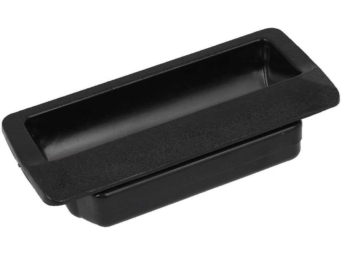 Tiradores Plástico Mm Rectangulares Empotrados 107 X 48 30 Colgar Lámparas, Color Negro