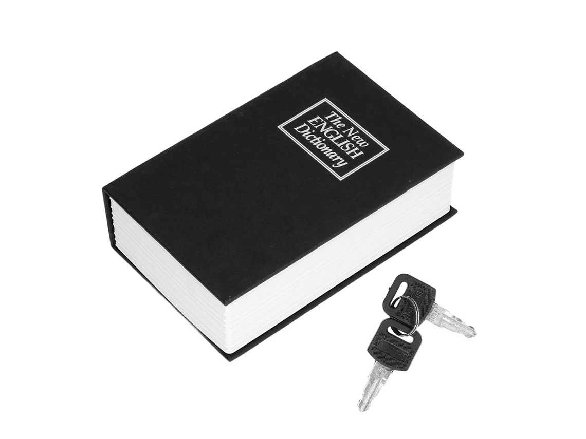 Caja Negra Decorativa Con Forma De Libro Para Guardar Dinero Simulado